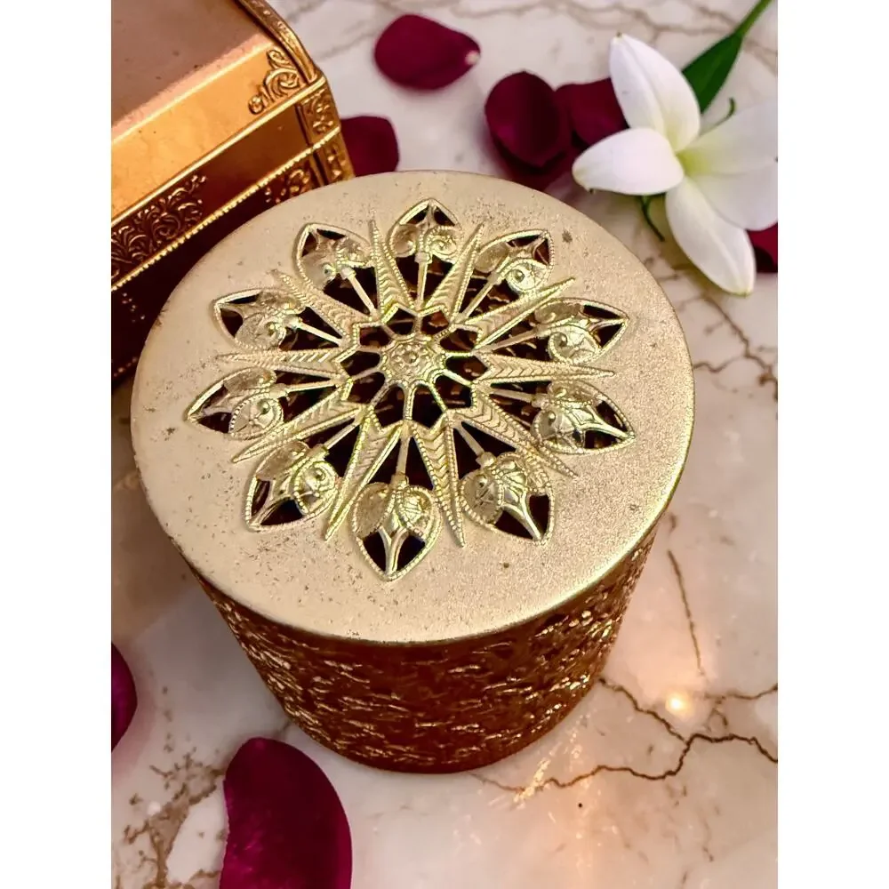 Vintage Hollywood Regency Gold Filigree Hairspray Holder-Candle-Vanity-Brush-Spa - Picture 6 of 8